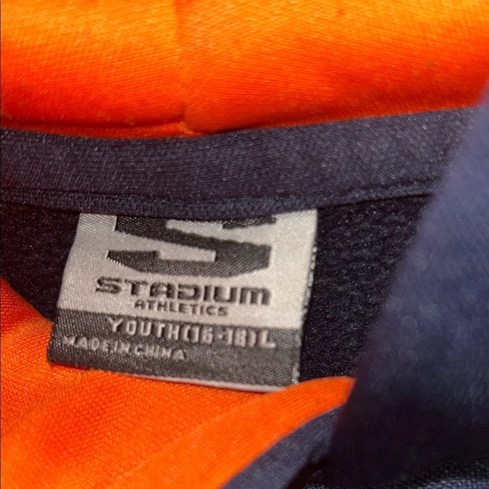 Stadium Athletics Navy and‎ Orange Youth University of Illinois Hoodie L 16-18